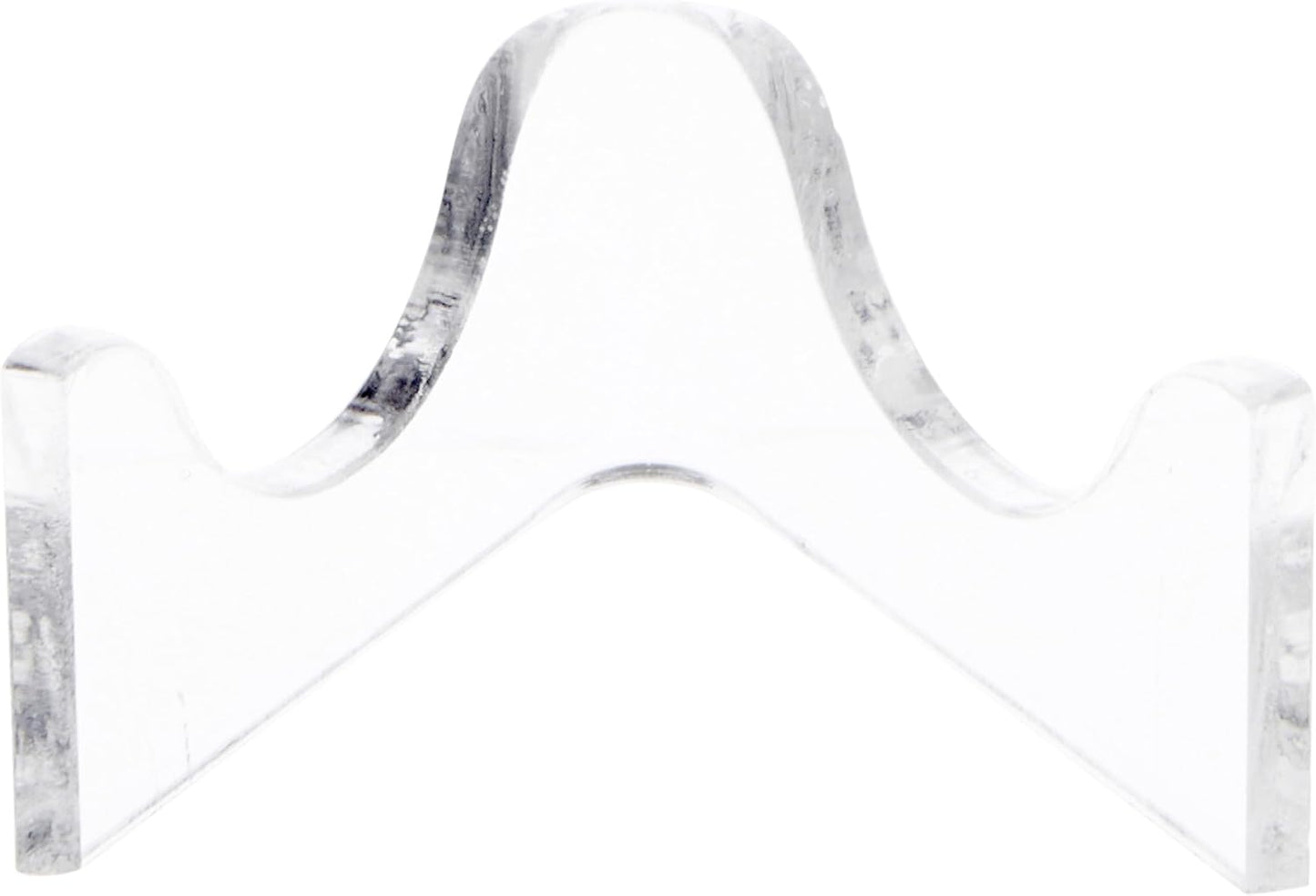 Plymor Clear Acrylic Low-Profile Curved Display Easel, 0.875" H x 2" W x 1.75" D for Geode or Crystal