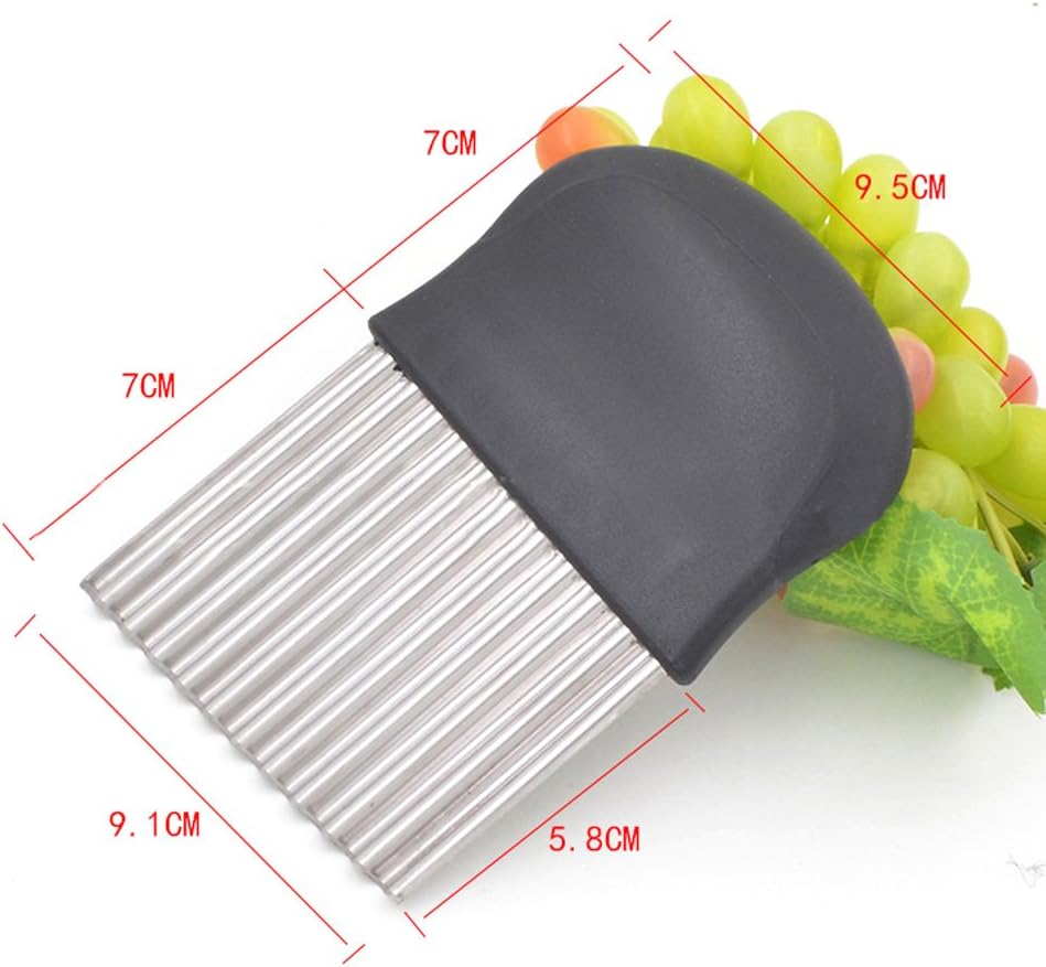 Guardians Crinkle Chopper, French Fries Potato Cutters, Set of 2, Stainless Steel Blade Cutting Tool