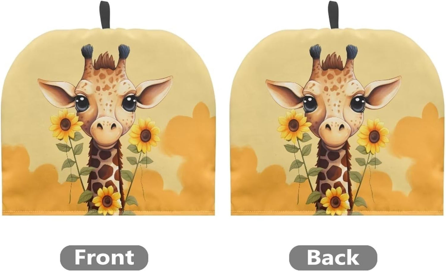 Sunflower Giraffe Tea Cozy, Insulated Teapot Cover, Dust Proof Tea Pot Cozy, Portable Kettle Warmer, Cute Kitchen