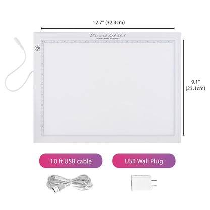 DIAMOND ART CLUB - NEW A4 Light Pad, USB LED Light Board for Diamond Painting and DIY Crafting, Diamond Art Tools and Accessories, 14.1" x 10.6"