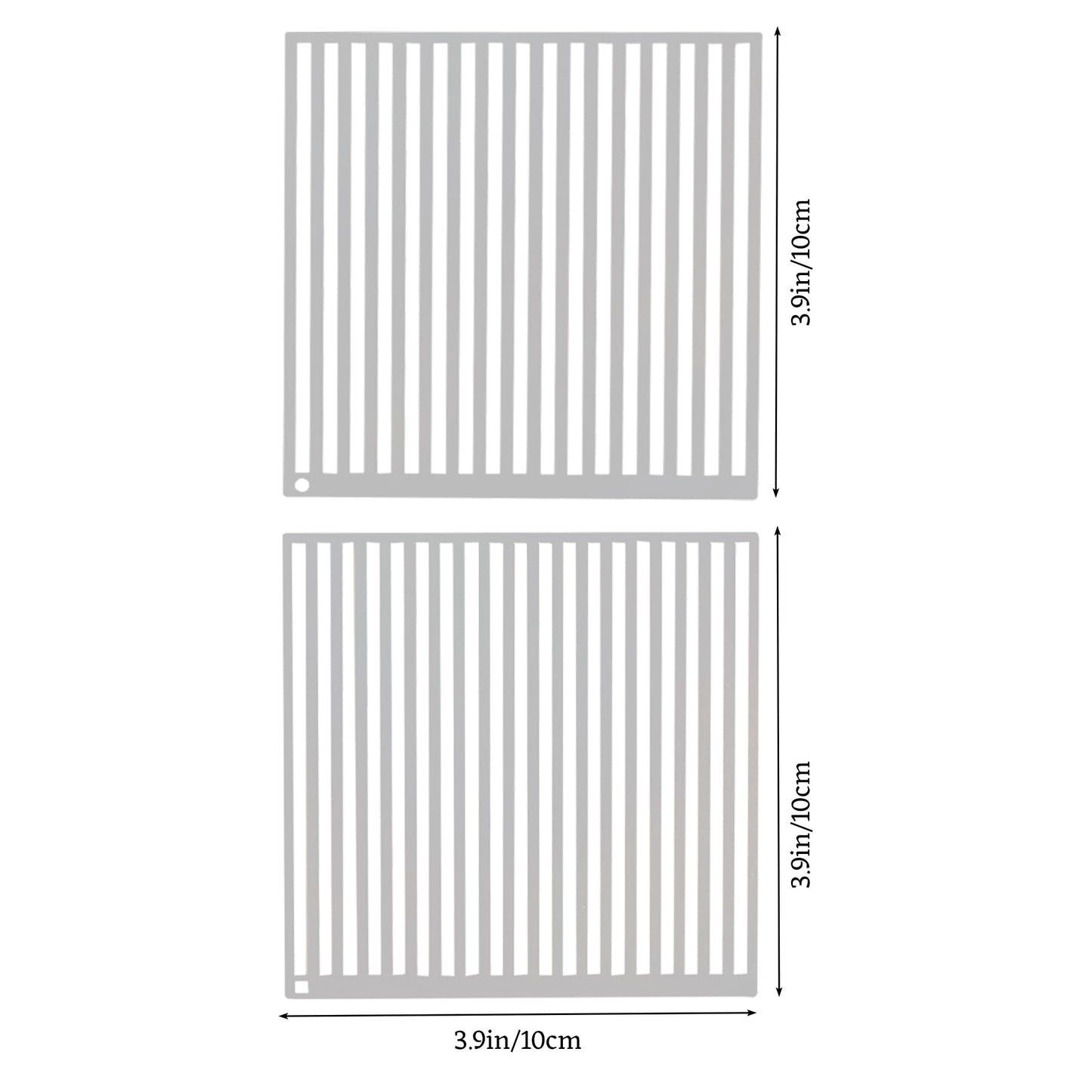 2 Pcs Stainless Steel Diamond Painting Ruler for Square and Round Drill, Diamond Art Club Accessories Diamonds Straightening Tool (1 Row of Diamonds)