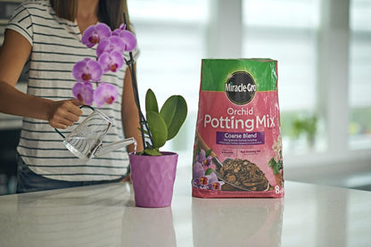 Miracle-Gro Orchid Potting Mix - Coarse Blend for Healthy Growth | 8qt, 2-Pack