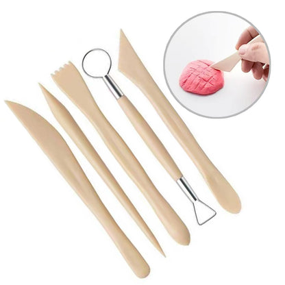 25Pcs Clay Sculpting Tool Set, Polymer Clay Kit with Ball Stylus Pens, Wooden Carving Tools, Dotting Pens & Smoothing Sponge, Multi-Function Craft Tools for Pottery, Ceramic & Nail Art