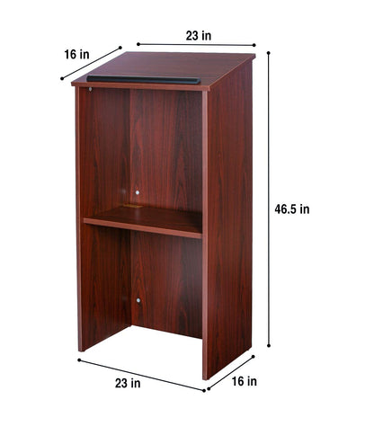 OEF Furnishings CoreEssential Series Commercial-Grade Floor-Standing Lectern (Mahogany)