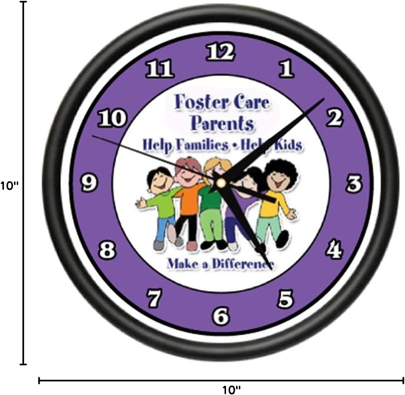 Foster Care Parents Wall Clock, Social Worker Foster Kids Child Care Gift