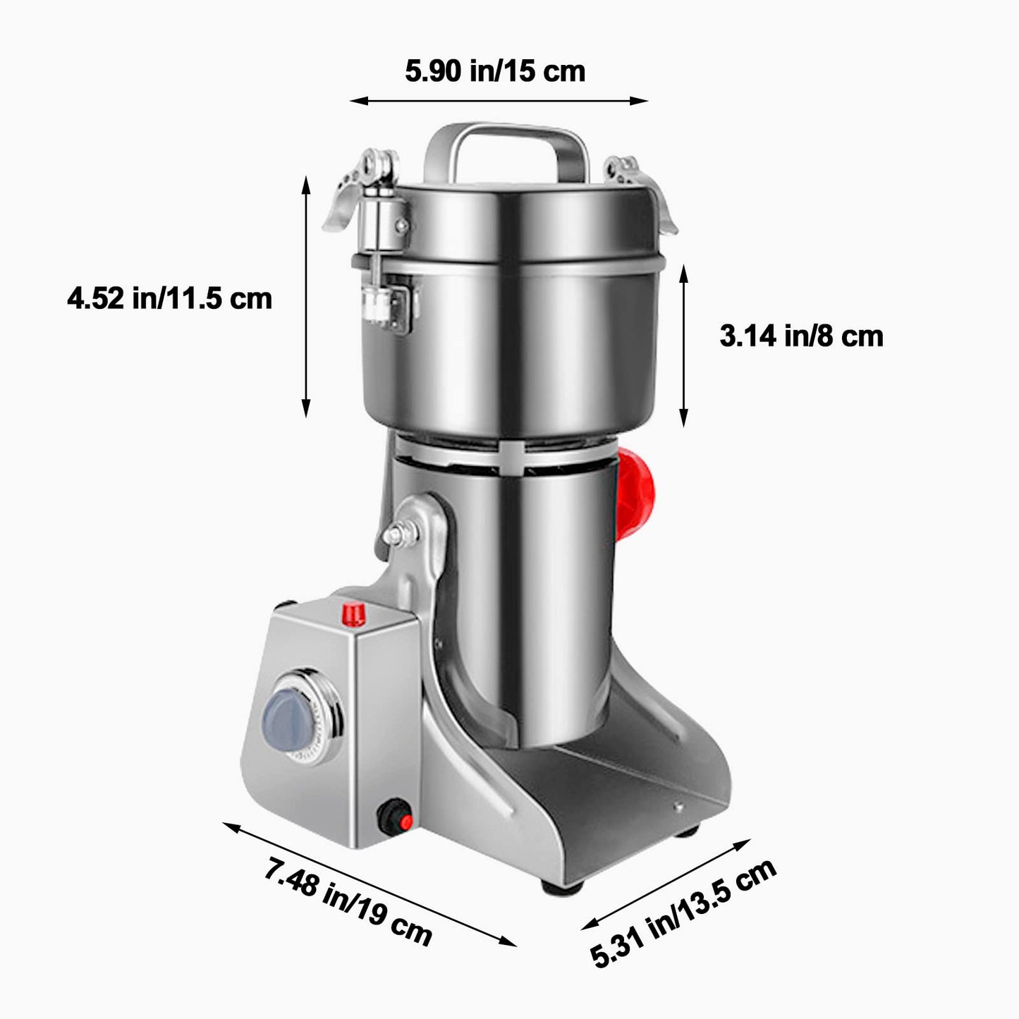 ExGizmo Electric Grain Grinder 800g,Swing Type Grain Mill Grinder 3000W,110V Stainless Steel High-speed Spice Herb Grinders Superfine Machine Dry Cereals Pulverizer Swing Type