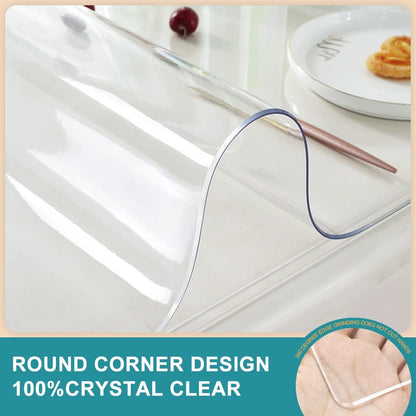 Clear Desk Cover Protector, 1.5mm Thick Heavy Duty PVC Desk Pad Mat 12x60 In for Dining Table, Craft Table