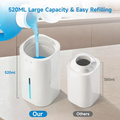 CATIRE 17.6oz 2000mAh, 8 Countertop Upgraded Larger Capacity Automatic Dish Soap Dispenser Touchless, Liquid Hand Soap