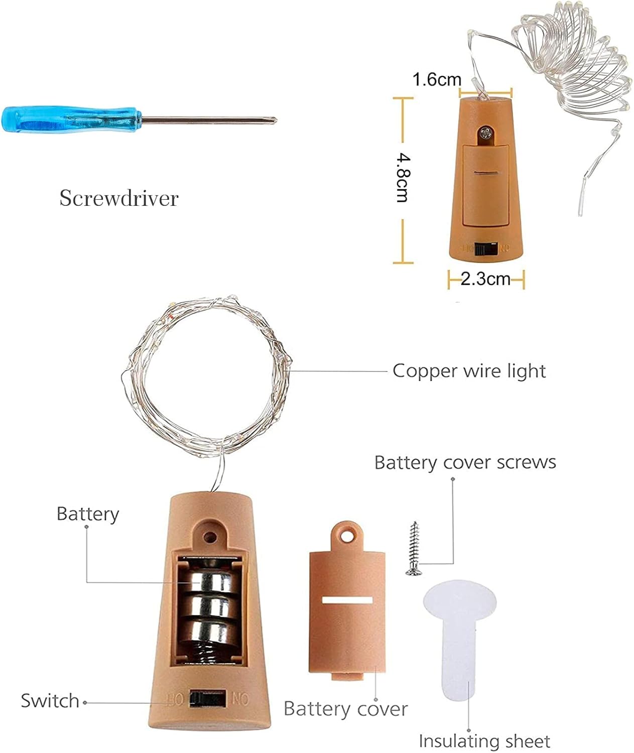 15Pack 10 40 Inches SmilingTown Wine Bottle Lights with Cork LED Battery Operated Silver Wire Liquor Fairy Mini String