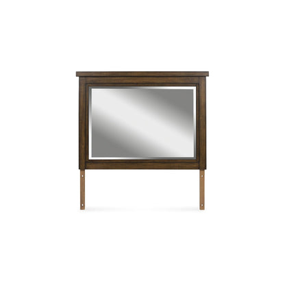 Signature Design by Ashley Taffenbrook Dresser with Mirror, 10-Drawer Storage Rich Brown Finish, Hardwood Solids, Mango Veneer, MDF Substrate, Bedroom Organization Style