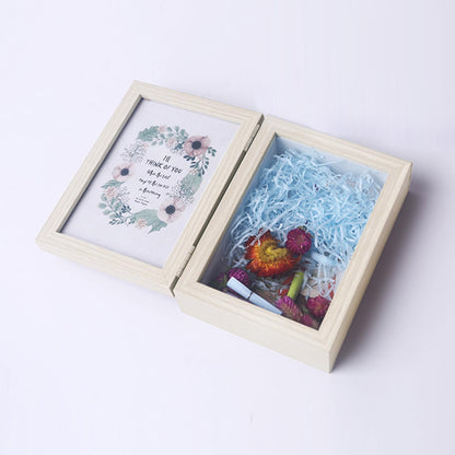 Favonuovy 5x7 Pet Memorial Picture Frame Shadow Box for Dogs and Cats Frame Keepsake for 3 Photos Pet Paw Print Display Shadow Box with Double Hinges and Glass Front Memorial Gifts for Dog Lovers