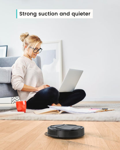Lefant M210 Pro Robot Vacuum, Slim Quiet, 3 Adjustable Suction Levels, 6 Modes, Robot Vacuum Cleaner for Pet Hair, Hard Floors & Low Carpets, Self-Charging, WiFi/App/Alexa Control, Gray