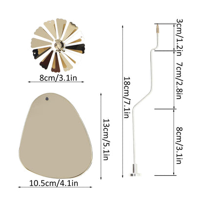 Candle Holder Round Triangle, Metal Wind Candlestick Carousel Candle Tea Light Holder for Home Decoration for Mom Women Wife (Gold Star (No Candle Cup))