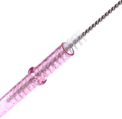 Dakoufish 12 Piece 12 Inch Glitter Sparkle Reusable Straws, Food Grade Tritan Material with Cleaning Brush