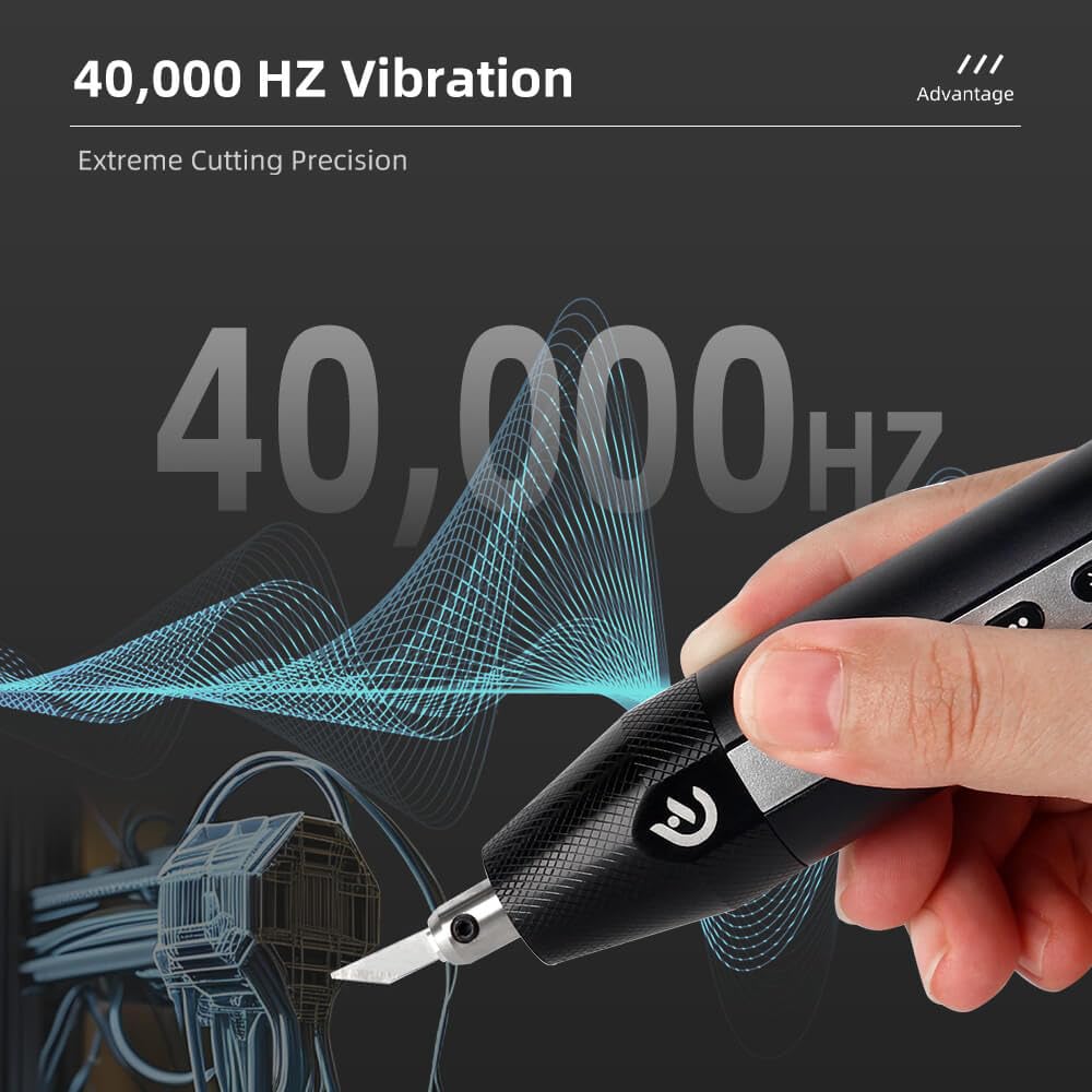 Hanboost C1 Professional Wireless Ultrasonic Craft Cutter Kit, Multi-Material Compatible for DIY Projects (HanC1)