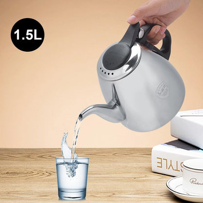 Tea Kettle, Stainless Steel Stove-top Teapot - Heat Resistant Handle for Boiling Water, Tea, Coffee (1.5L)