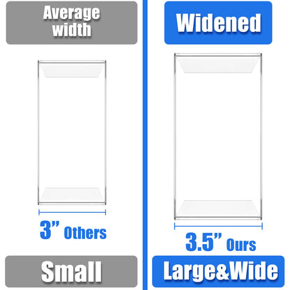 Albumgit Acrylic Display Risers, 8 Pieces Clear Rectangular Tabletop Display Stand for Amiibo Funko POP Figures, Collectibles Jewelry Food Cupcake Dessert Risers Shelf for Decoration and Organizer
