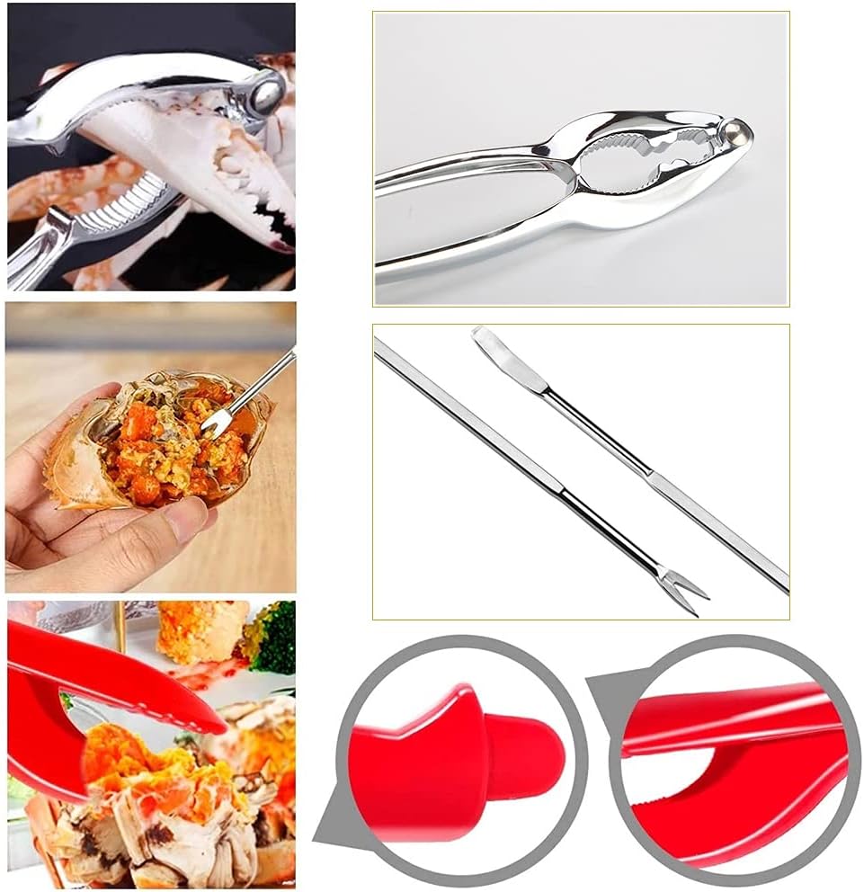 Ymkf Sqqr 26 Hammer,and Set PCS Seafood Tools Include Crab Crackers, Seafood Scissors, Lobster Sheller, Crab Shellfish