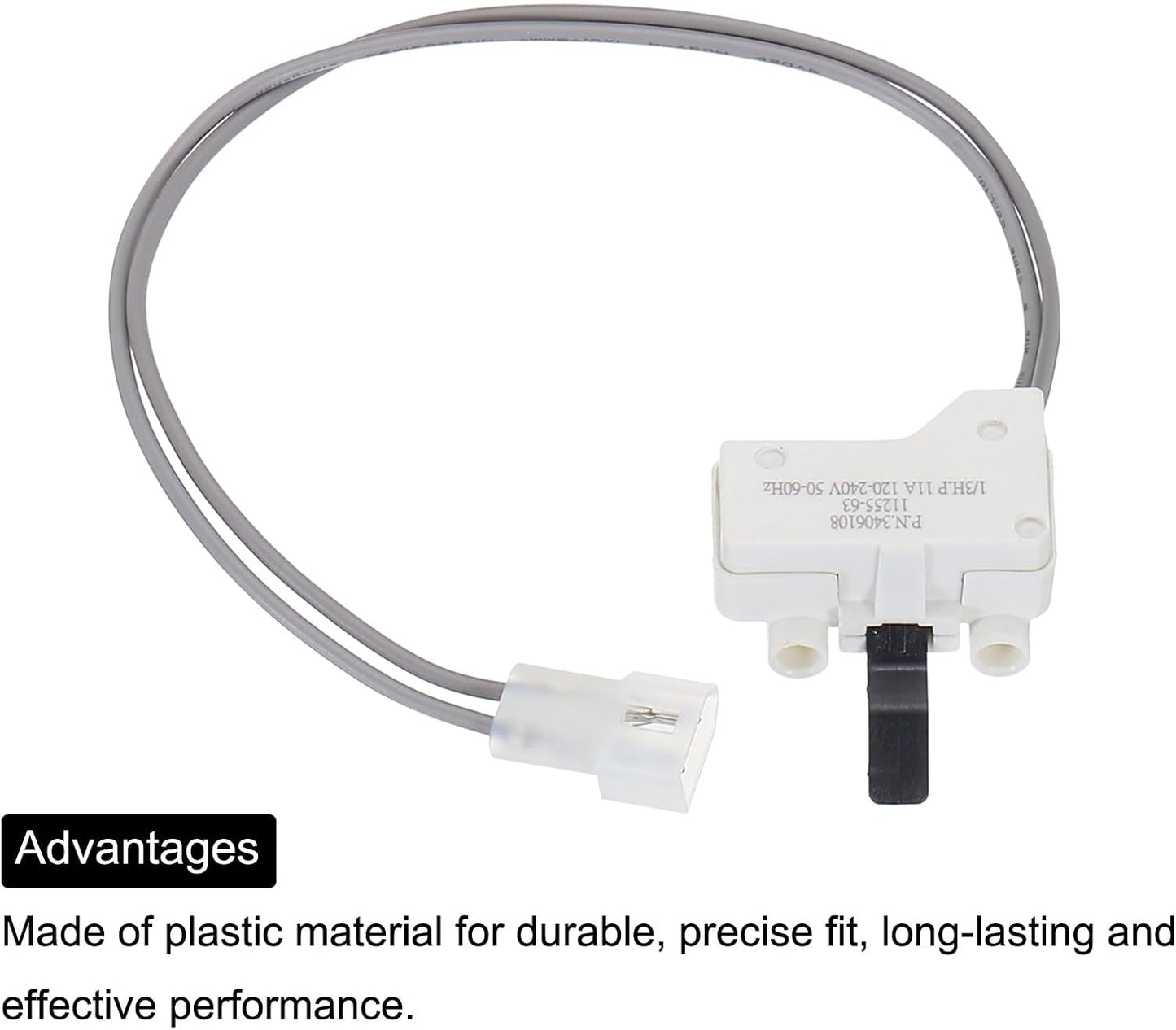 MECCANIXITY 3406108 Dryer Door Switch Replacement, Pack of 3, Part AP6008562, PS346705, PS11741702