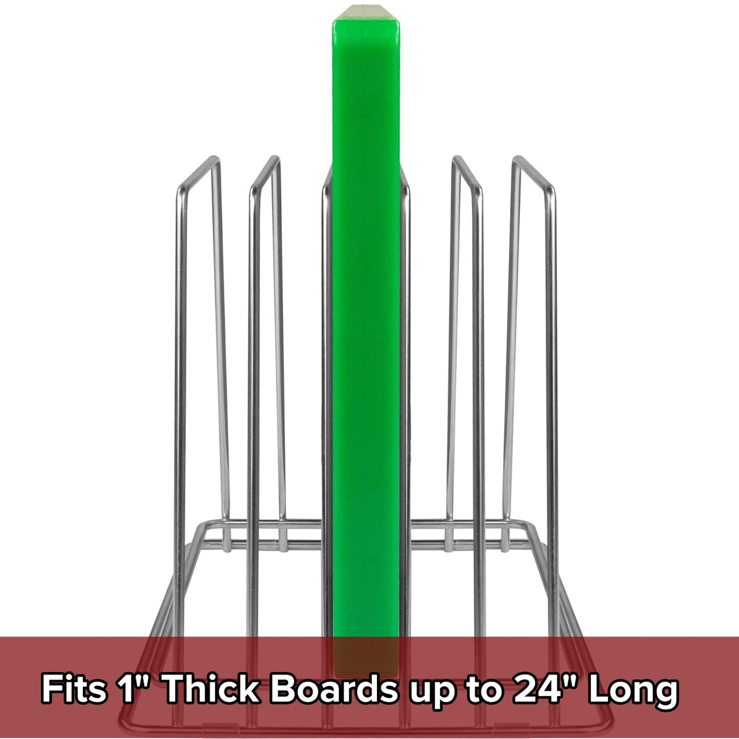 Thirteen Chefs Professional Kitchen Cutting Board Organizer, 1" Slot Stainless Steel Rack Fits Baking Sheets and Pans, NSF Approved for Commercial Restaurants