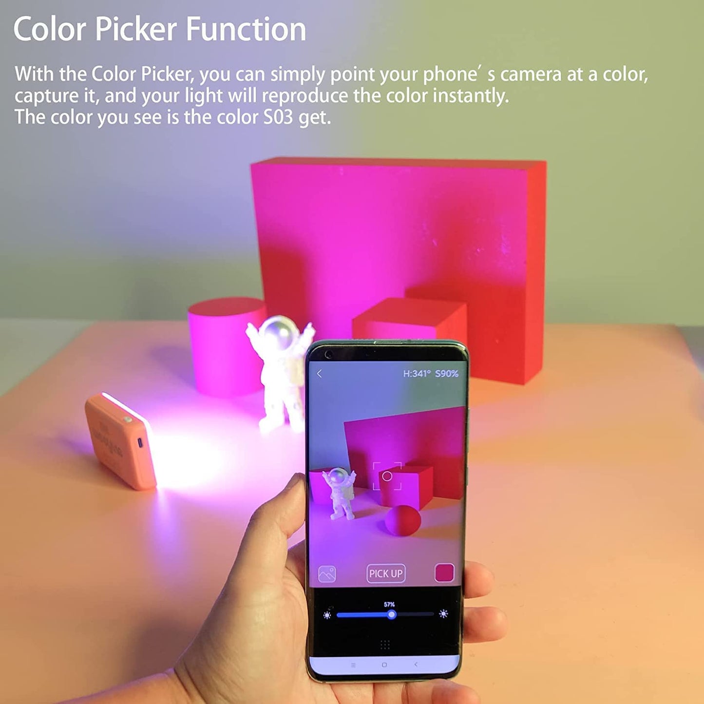 RGB Video Photography Lighting Kit, App Control Streamer Light Tiktok Light, 2800K-6800K LED Video Light for Product Shoot, Vlogging, Liver Streaming, Photography, Video (1 Piece)