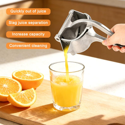 Aluminum Alloy Fresh Fruit Juice Extractor,Hand Juicer Squeezer Lemon Juicer Manual Hand Press with Ergonomic Grip For Orange Citrus Lime Grapefruit With 4filt er bag(Silver,Size:20 * 12 * 10cm)