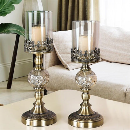 YUHUAWF Candle Holderss 2 Pcs Luxury Table Decoration Metal Candle Holder for Home Wedding Event and Party Festival Decorative Candlestick