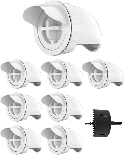 Aopchry [8 Pack] Automatic Chicken Feeder (White), Chicken Feeders No Waste Feed, Egg Shaped Thickened Design