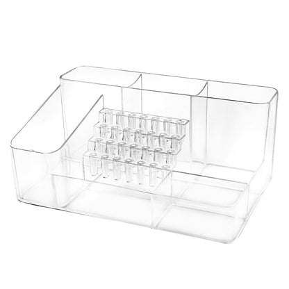 YINGJEE Nail Drill Holder & 28 Holes Nail Drill Bits Holder, Transparent Acrylic Nail Drill Machine Storage Box, Professional Nail Drill Organizer Case for Manicure tools