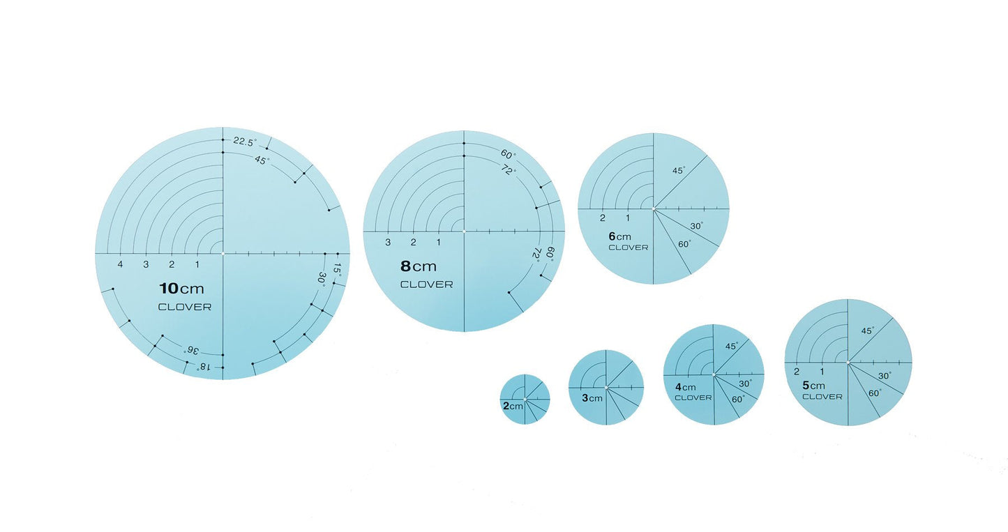 Clover Circular Templates for Drawing Quilting Lines