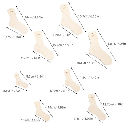 SEWACC 16pcs Sock Blockers for Knitting Sock Stretchers Stocking Display Forms for Crochet Knitting Accessories Home Craft Supplies