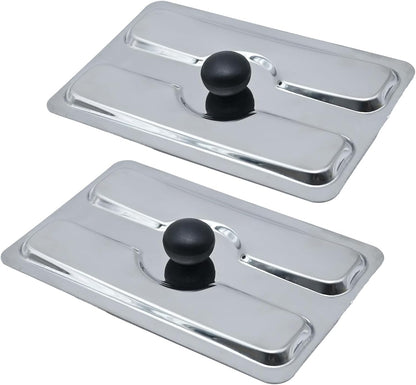 2pcs Toaster Dust Cover, Stainless Steel Top Cover, Electric Bread Maker Upper Cover for Bread Machine