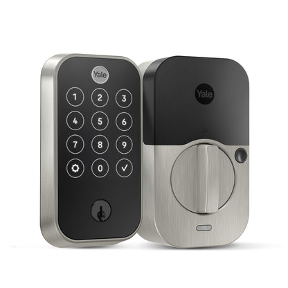 Yale Assure Lock 2 Touch Deadbolt, Black Suede Key-Free Smart Entry Door Lock with Wi-Fi Connected Touchscreen Keypad and Fingerprint Scanner for Code Entry and Remote Access, YRD450-F-WF1-BSP