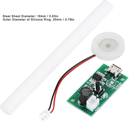 5V Mini USB Humidifier, DIY Kit Atomization Disc, USB Mist Maker with Timing Switch Control for Home Office