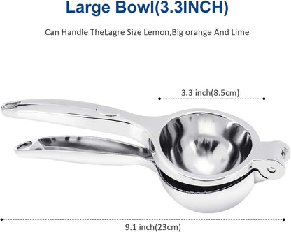 Manual Lemon Squeezer - Metal Rustproof Lime Squeezer, Handheld Citrus Press Juicer for Extracting Lemon Juice
