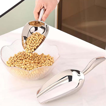 Stainless Steel Ice Scoop - Mini Ice Scoop for Freezer, Heavy Duty, Dishwasher Safe, 5 OZ