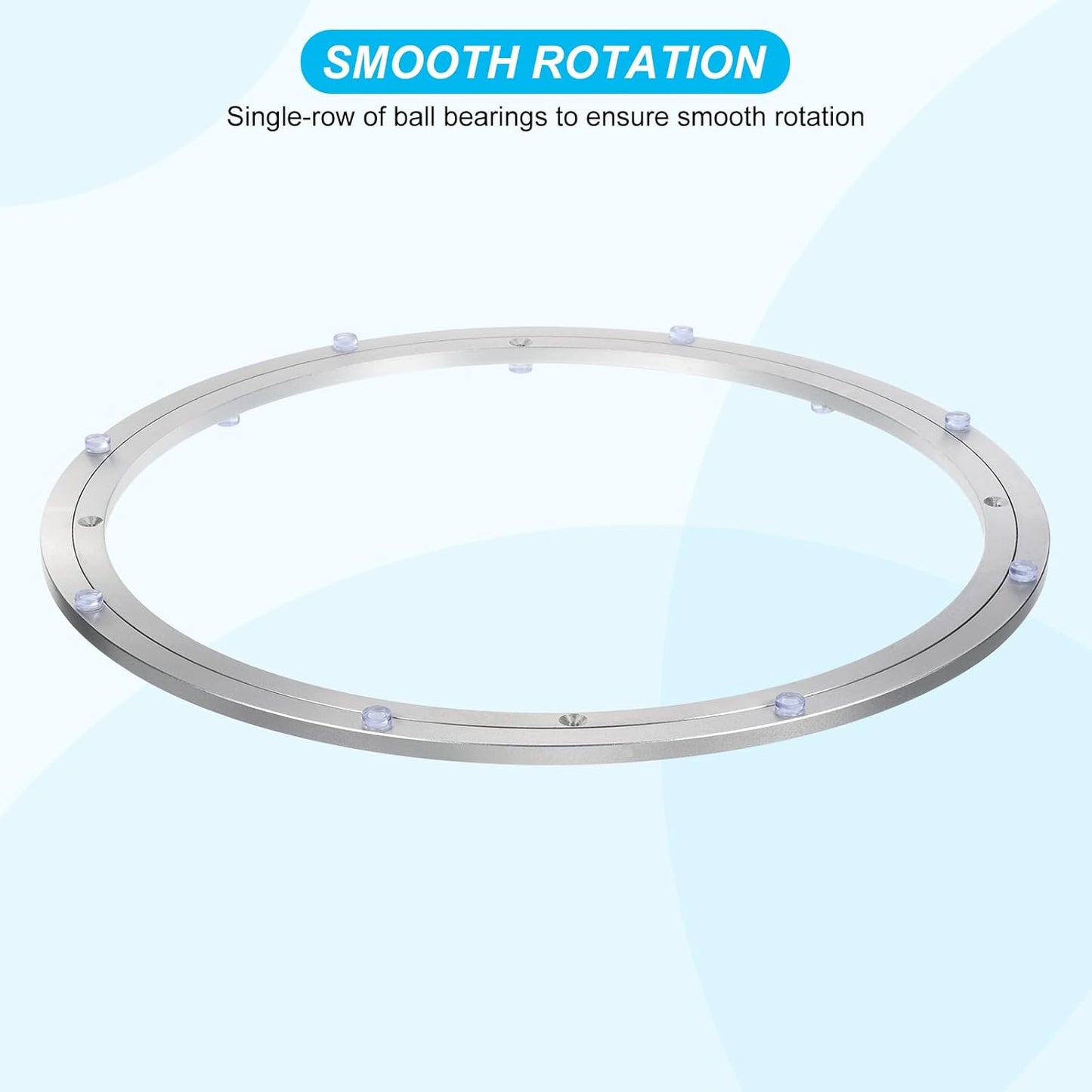 uxcell Aluminium Lazy Susan Turntable Bearing, 20 Inch Round Rotating Base for Kitchen Dining Table