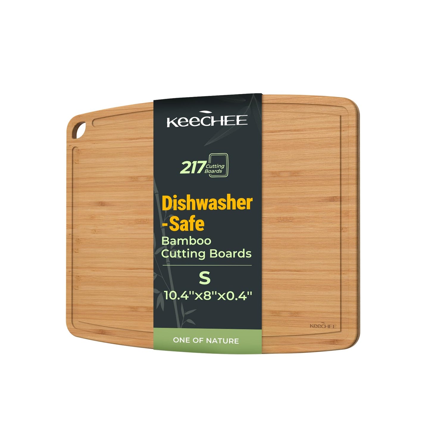 Dishwasher Safe Bamboo Cutting Boards Durable Lightweight Wood Cutting Board for Busy Kitchen, Easy Clean Wooden Chopping Boards with Juice Groove Set of 3 (L+M+S)