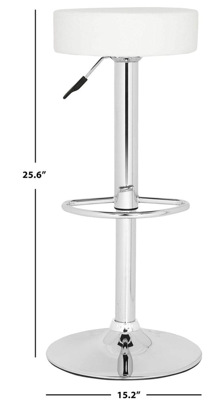 Safavieh Home Collection Jude White Adjustable Swivel Gas Lift 25.6-31.5-inch Bar Stool