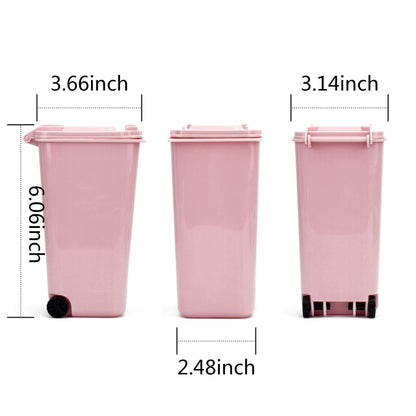 Mini Trash Can with Lid Swing Top Small Trash Can Pen Holder for Car Bedroom Office Desktop 22 Fl Oz (4 Pcs Multi-Color)
