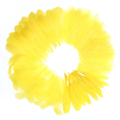 MWOOT 4 Styles Assorted Crafts Feathers (Yellow)