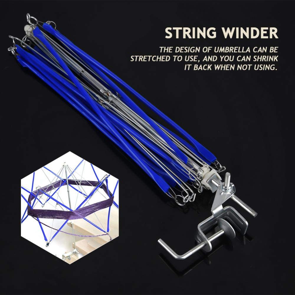 HEEPDD Yarn Ball Winder, Hand Operated Wool String Ball Winding Holder Machine, Metal Umbrella Swift for Knitting Crocheting Craft Lovers, DIY Yarn Crafters and Handmade Artisans