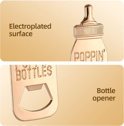 12 packaging 12pcs pcs Baby Shower Return Gifts for Guest Supplies Poppin Baby Bottle Shaped Bottle Opener