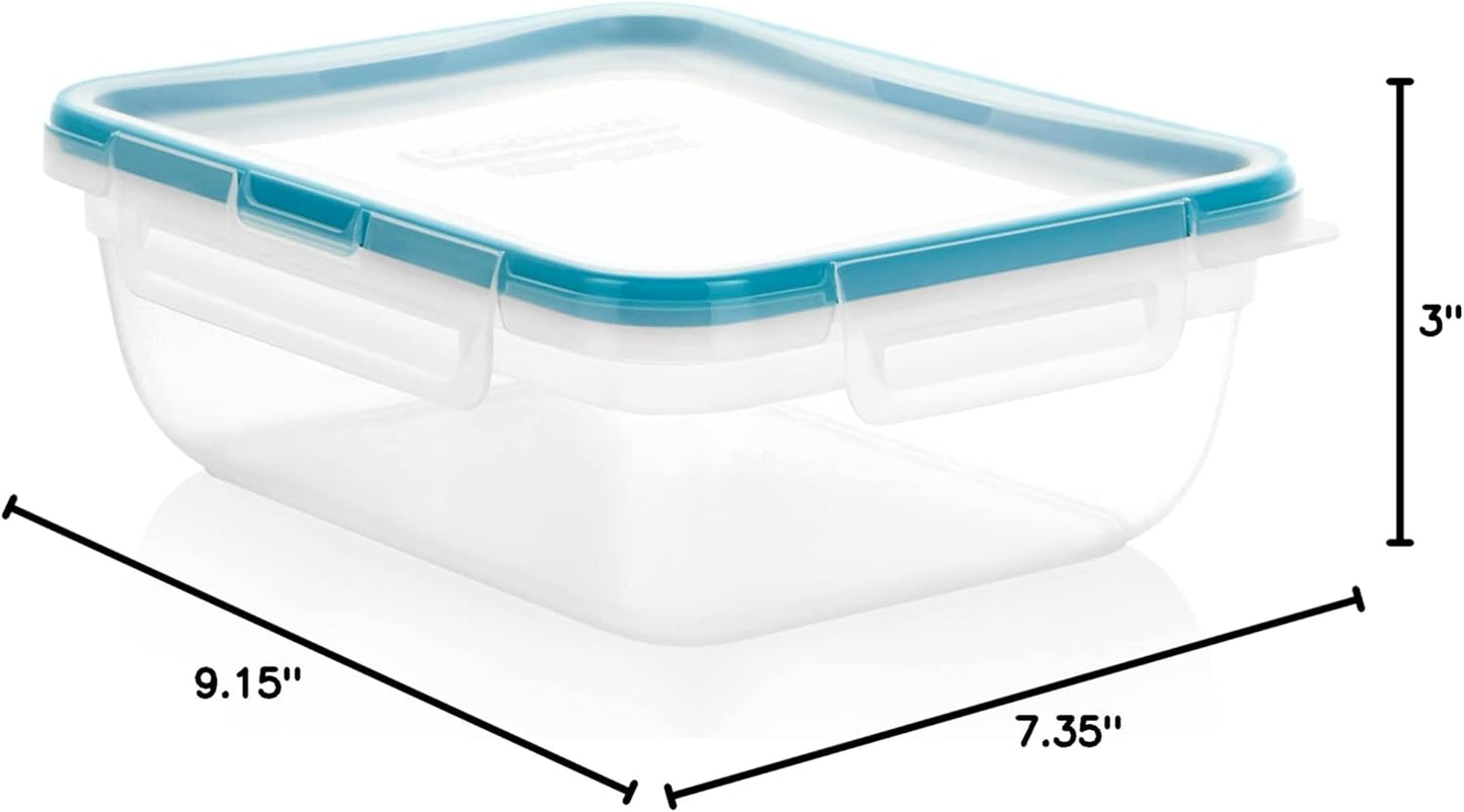 Snapware Total Solution 8.5-Cup Plastic Food Storage Container with Lid - BPA-Free, Microwave Safe