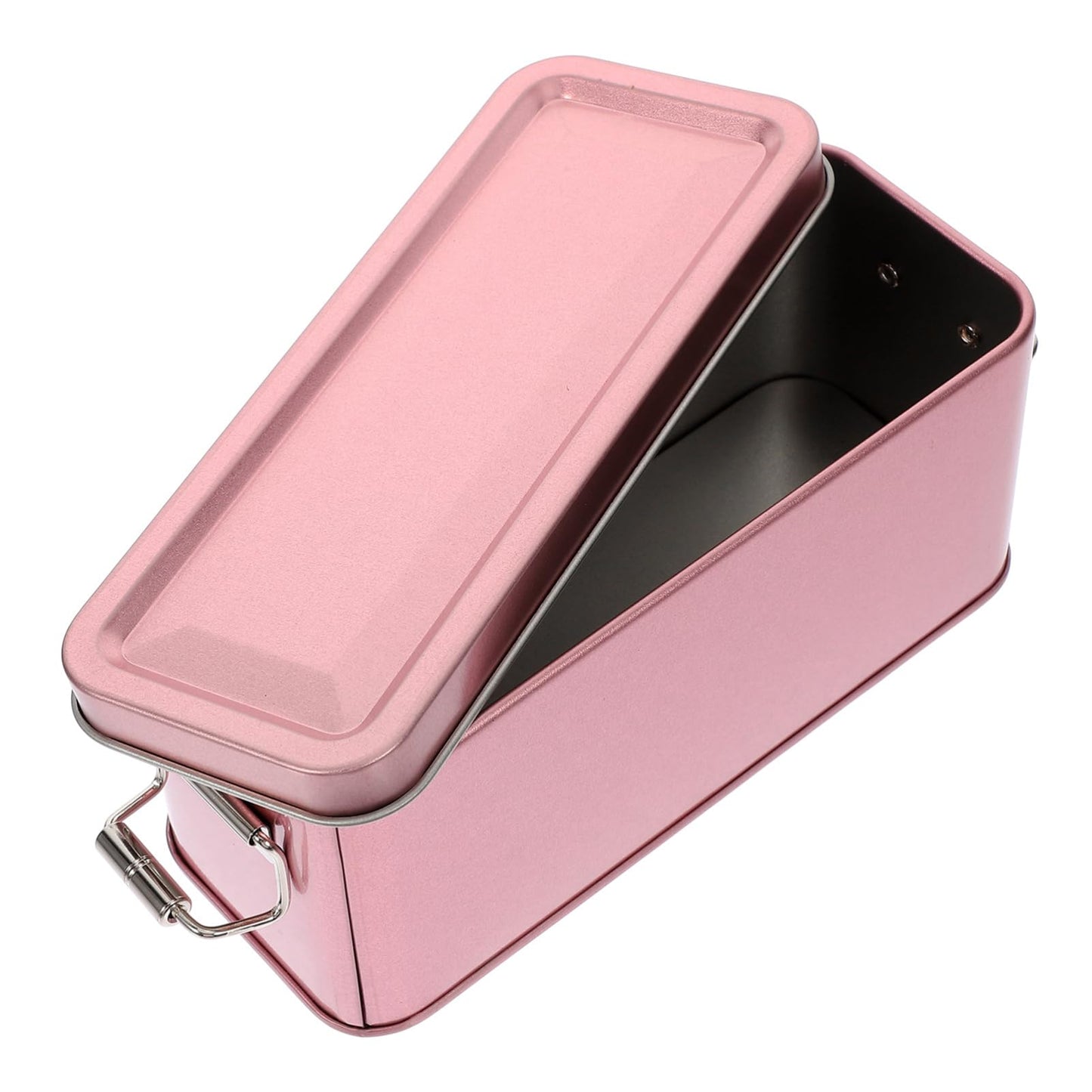 Beaupretty Tinplate Case with Lid 5.90X2.55X2.36In Airtight Cookie Storage Box Multi-Use Biscuit Container Metal Candy Case for Home Kitchen Organization