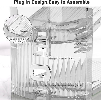 12 Pack 3.7''to 7.7'' 50%,Easy Clear Shoe Slots Organizer - Adjustable Height Shoe stackers for a pair of shoes ,Shoe