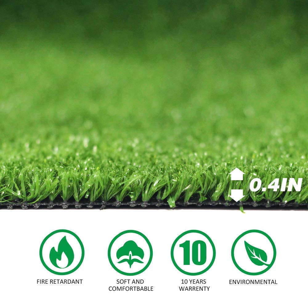 GL Artificial Grass Mats Lawn Carpet Customized Sizes, Synthetic Rug Indoor Outdoor Landscape, Fake Faux Turf for Decor 9FTX17FT(153 Square FT)