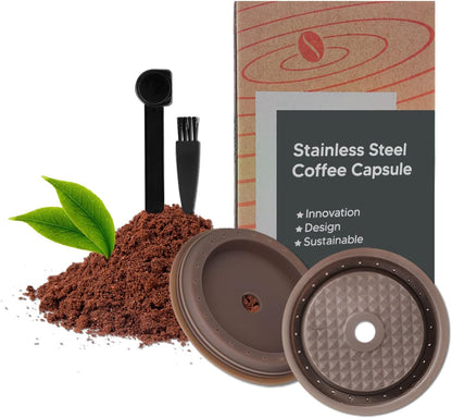 Refillable Vertuo Coffee Capsules Discs, 2 Pcs Reusable Coffee Capsule Lid for Vertuoline & Vertuo Pods