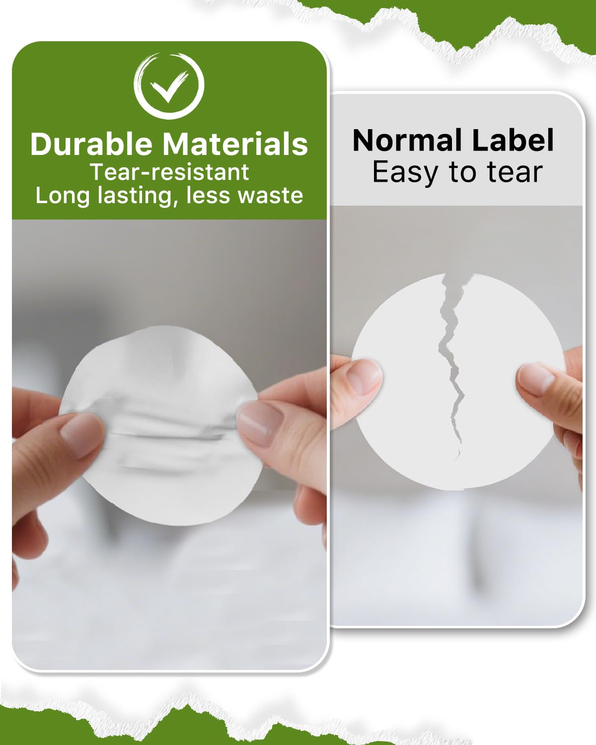 iEager 2 Inch Round Thermal Labels, Circle Thermal Printer Stickers, Durable Circular Label Printer Sticker for Business, Logo, Gift, 500 Labels/Roll, White