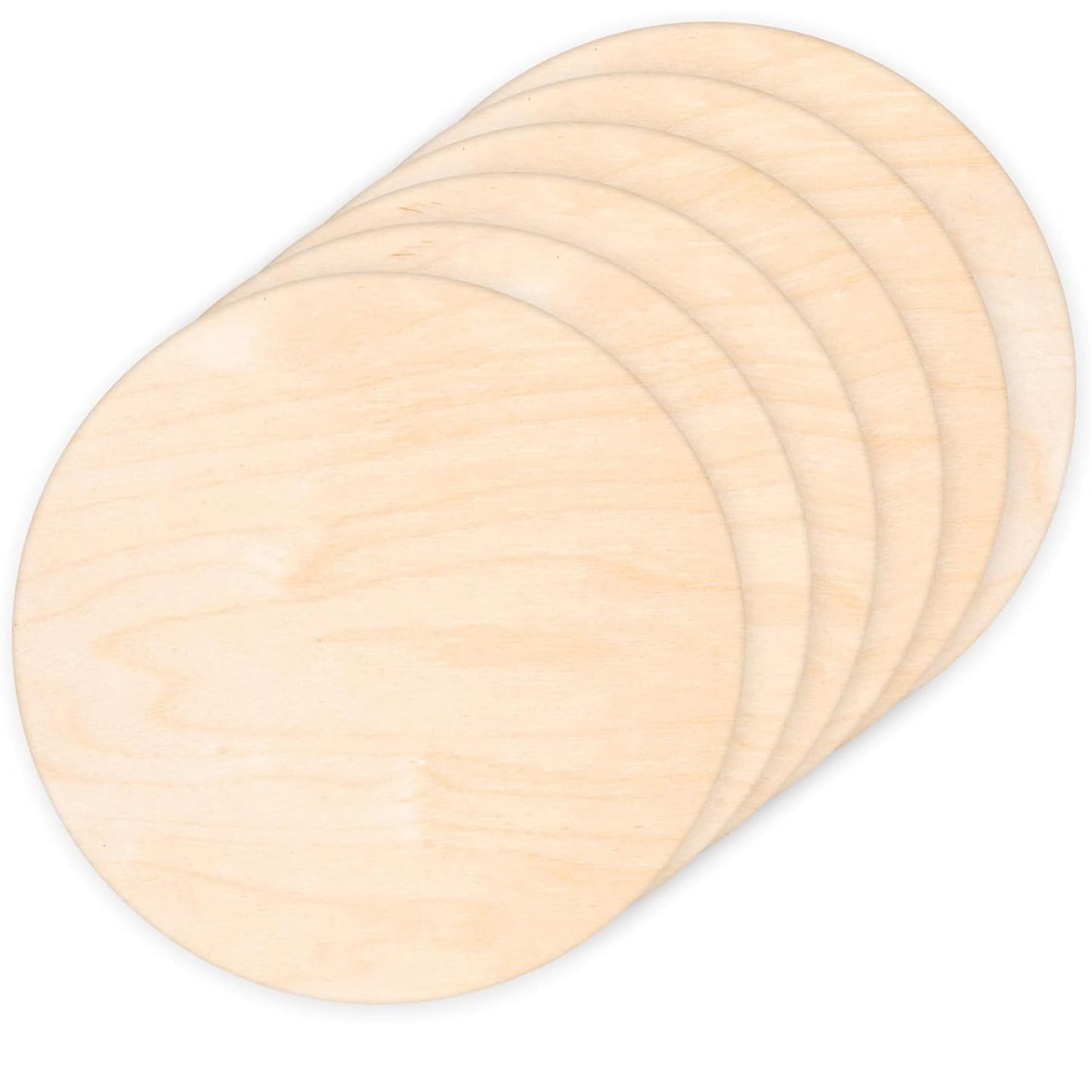 4 Pack Plywood Round Board for Crafts-18 x 18 Inch Circle Sheets with Smooth Surfaces-Unfinished Wood Boards for DIY Project Laser Cutting, Wood Burning, Architectural Models, Staining